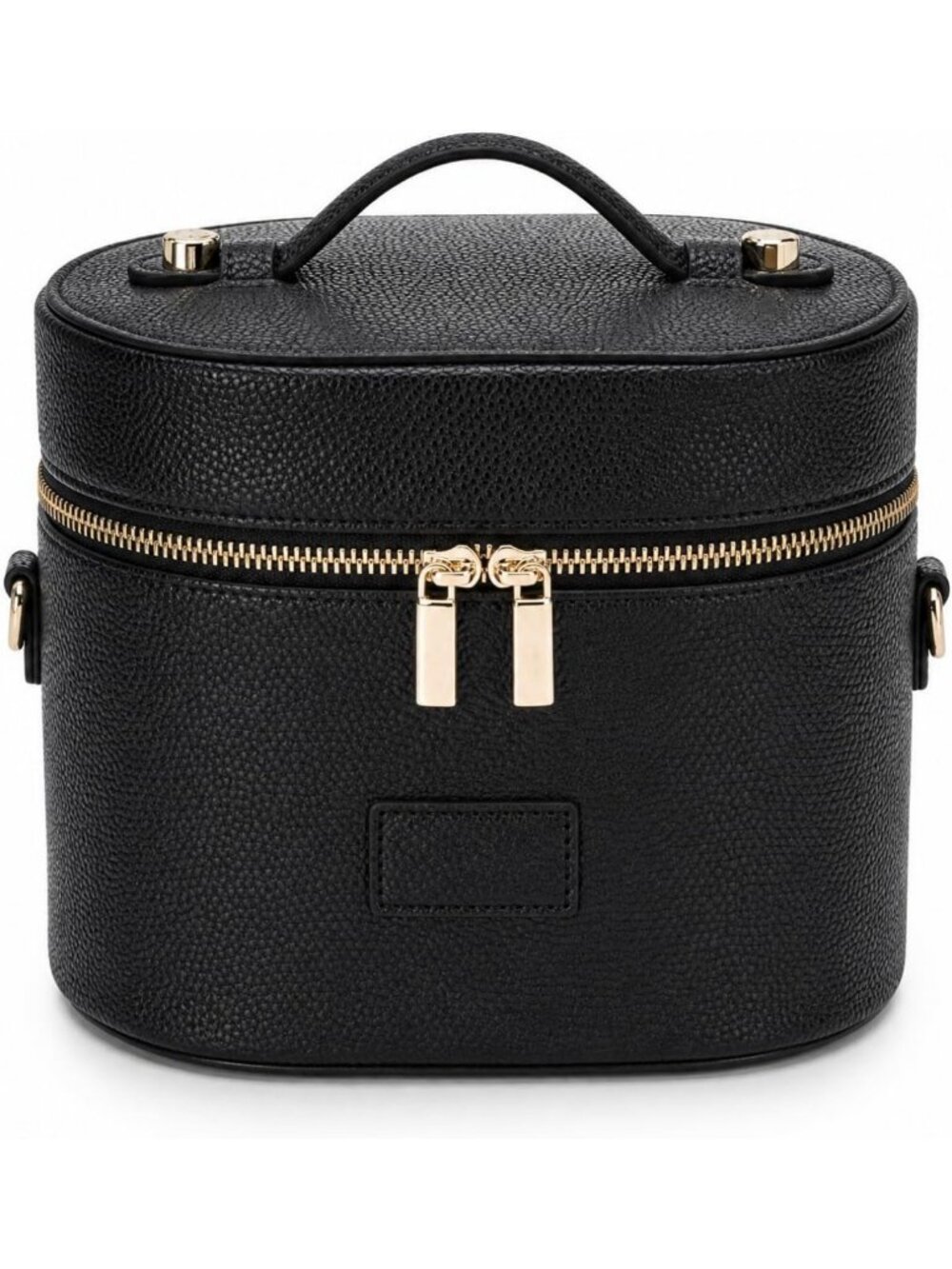 Stylish Leather Makeup Bag with Removable Divider, Washable Compartments & Dual